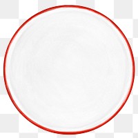 White porcelain dish png, transparent background