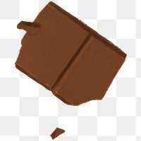 Chocolate bar png sticker, dessert illustration, transparent background