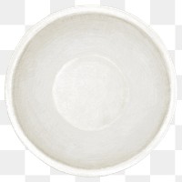 White bowl kitchenware png, transparent background