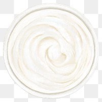 Sour cream dip png, transparent background