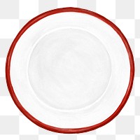 White plate kitchenware png, transparent background