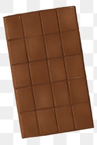 Chocolate bar png sticker, dessert illustration, transparent background