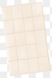 White chocolate bar png, dessert illustration, transparent background