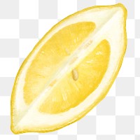 Lemon fruit png sticker, healthy food, transparent background