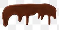 Melting chocolate png texture, transparent background