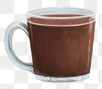 Hot chocolate png sticker, transparent background