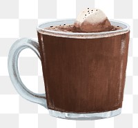 Hot chocolate png sticker, transparent background
