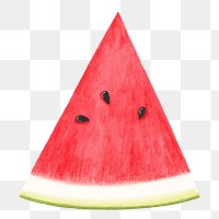 Watermelon slice fruit png sticker, healthy food, transparent background