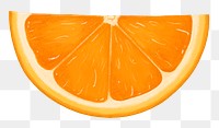 Orange slice fruit png sticker, healthy food, transparent background