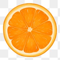 Orange slice fruit png sticker, healthy food, transparent background