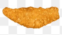 Fried fish fillet png food illustration, transparent background