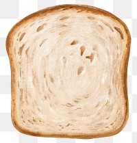 Bread slice png sticker, homemade pastry, transparent background