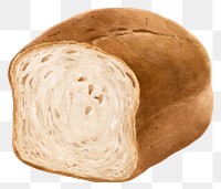 Bread loaf png sticker, homemade pastry, transparent background