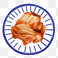 Korean kimchi salad png food sticker, transparent background