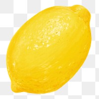 Lemon fruit png sticker, healthy food, transparent background