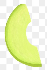 Avocado slice fruit png sticker, healthy food, transparent background