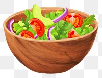 Healthy salad bowl  png illustration, diet food, transparent background