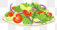 Healthy salad dish  png illustration, diet food, transparent background