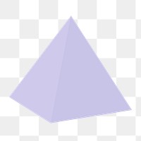 3D pyramid shape png sticker, transparent background