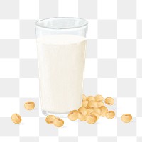 Soy milk png sticker, transparent background