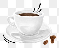 Espresso coffee cup  png sticker, transparent background