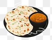 Indian butter chicken png food illustration, transparent background