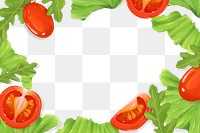 Salad vegetables frame png, transparent background