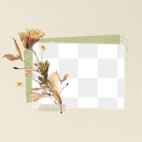 Autumn aesthetic png frame, transparent design
