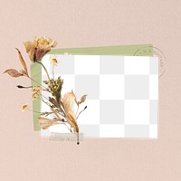 Autumn aesthetic png frame, transparent design