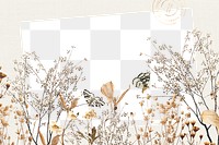 Autumn note paper png frame, transparent design