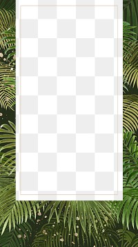 Tropical palm trees png frame, transparent design