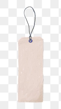 Beige tag label png illustration, transparent background