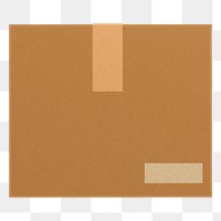 Cardboard box png element, transparent background