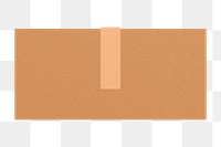 Cardboard box png element, transparent background