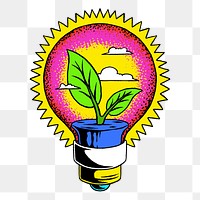 Png vibrant eco technology illustration, transparent background