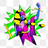 Png neon law god illustration, transparent background