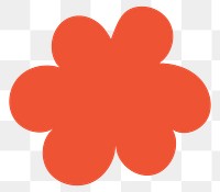 Orange flower shape png sticker, transparent background