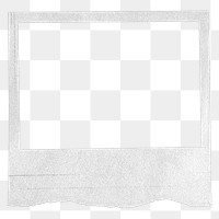 Instant film frame png, transparent background