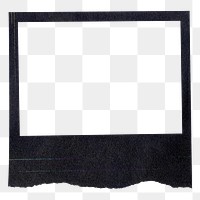 Instant film frame png, transparent background