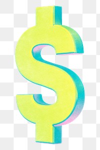 Dollar sign png fiat currency collage remix, transparent background