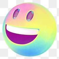 Smiling emoticon png, transparent background