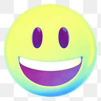 Smiling emoticon png, transparent background