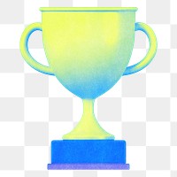 Award trophy png, transparent background