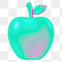 Green apple png, transparent background
