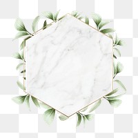 Marble png frame, transparent background