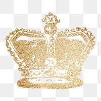 Glittery crown png, transparent background