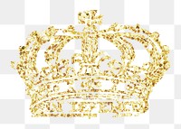 Glittery crown png, transparent background