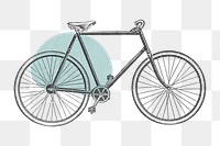 Vintage bicycle png, transparent background