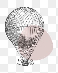 Hot air balloon png, transparent background