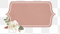 Flower frame png element, transparent background